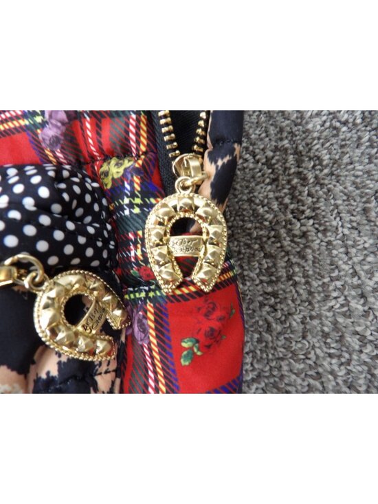 Betsey Johnson Plaid & Leopard Print Backpack With Gold Accents Polka Dot Detail main image 6